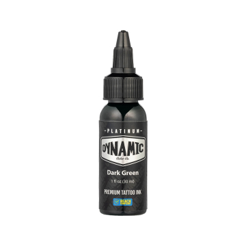 Platinum by Dynamic Dark Green - Tusz do tatuażu, 30 ml