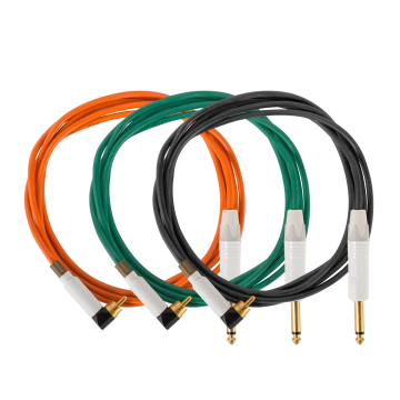 Silikonowy kabel RCA Evolution Cords "Medusa Silicone Range" 2m, zagięty w prawo