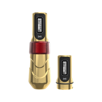FK Irons Flux Max Wonder Special Edition 4,0 mm - Maszynka do tatuażu + 2 x akumulator PowerBolt II, złota