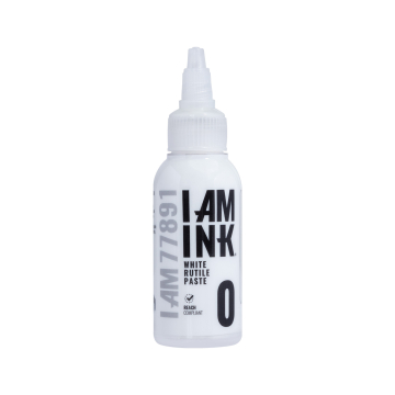 Farba do Tatuażu I AM INK #0 White Rutile Paste, 50ml