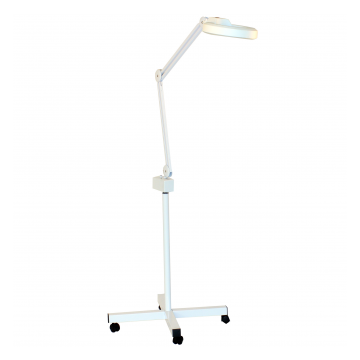 Lampa stojąca ze szkłem powiększającym