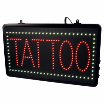 Szyld LED z łańcuszkiem do zawieszenia - Tattoo